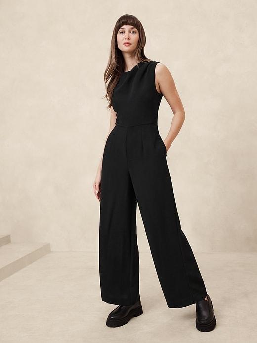 Cowl-Neck Jumpsuit Product Image