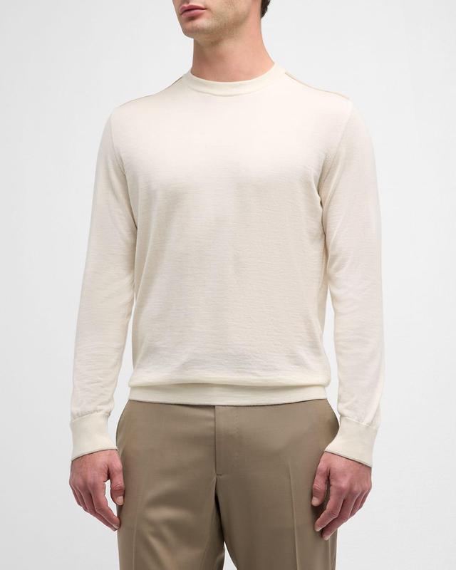 Mens Cashmere-Silk Crewneck Sweater Product Image