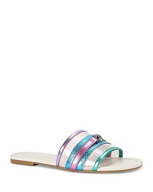 Kurt Geiger London Womens Southbank Eagle Head Detail Multicolor Strap Slide Sandals Product Image