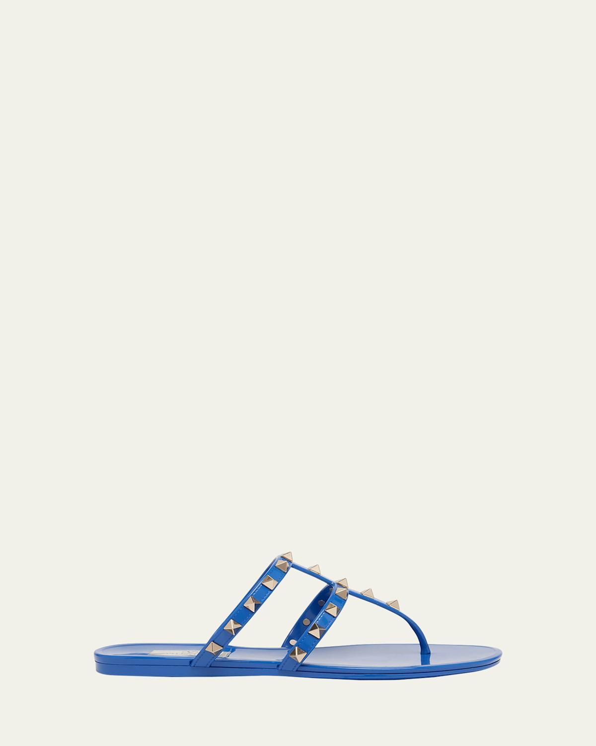 Womens Rockstud Flat Rubber Sandals Product Image