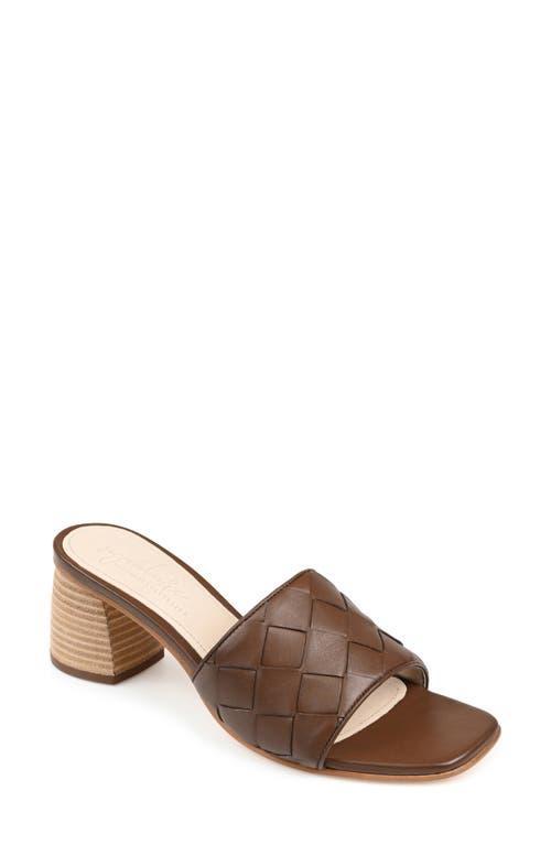 Journee Signature Kellee Woven Leather Sandal Product Image