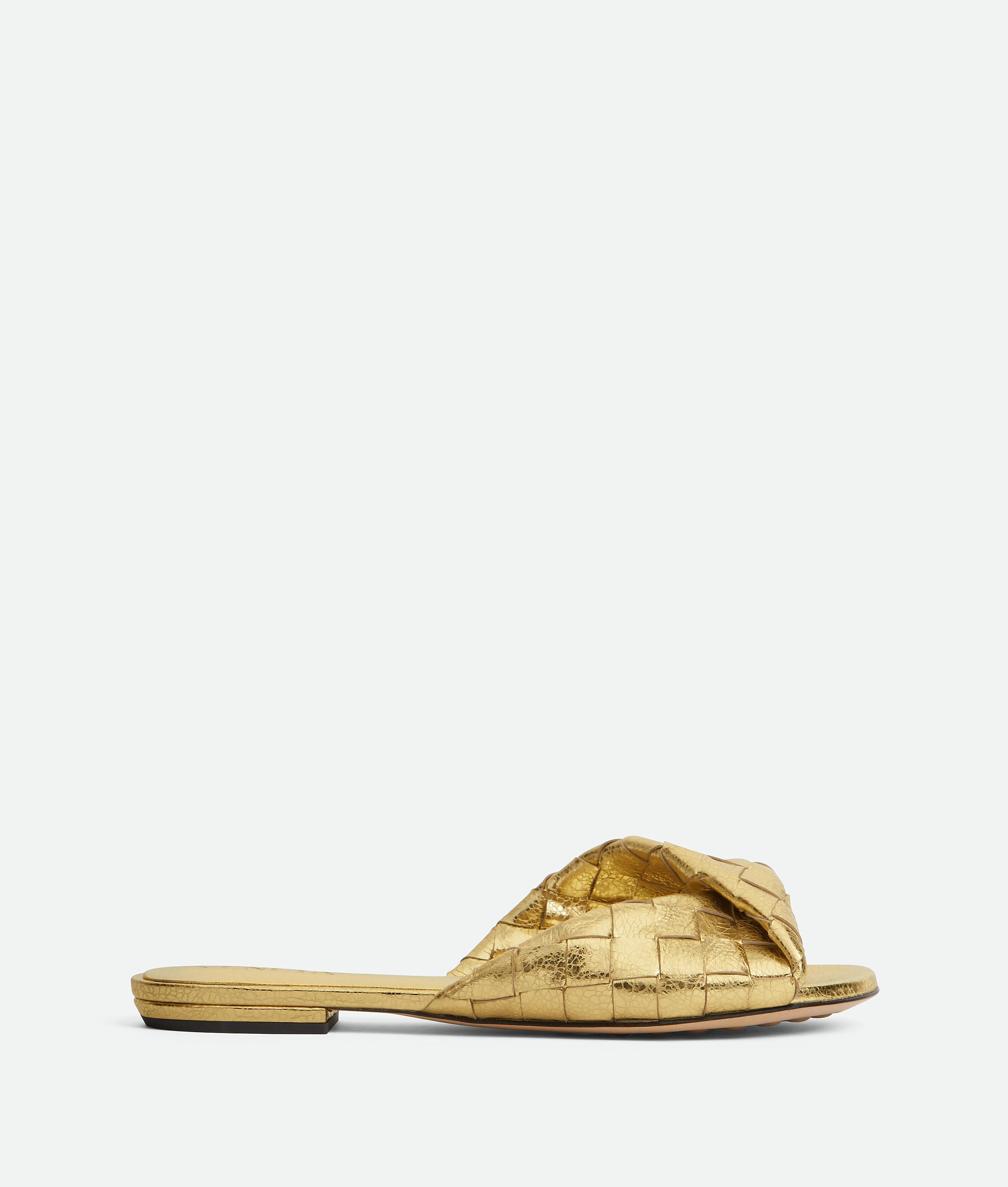 Women's Blink Flat Mule in Gold Product Image