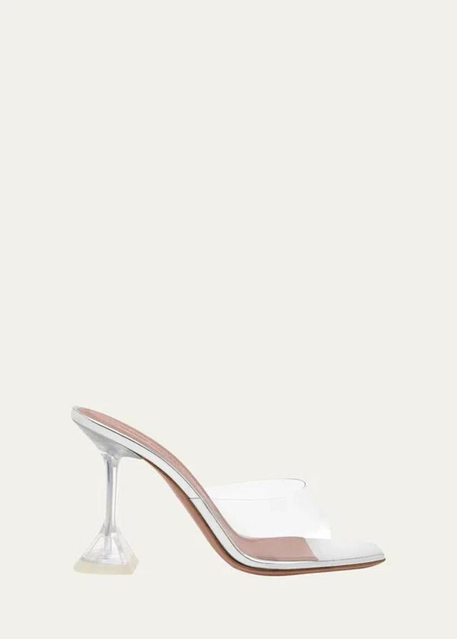 AMINA MUADDI Lupita Pvc And Leather Mules In Transparent Product Image