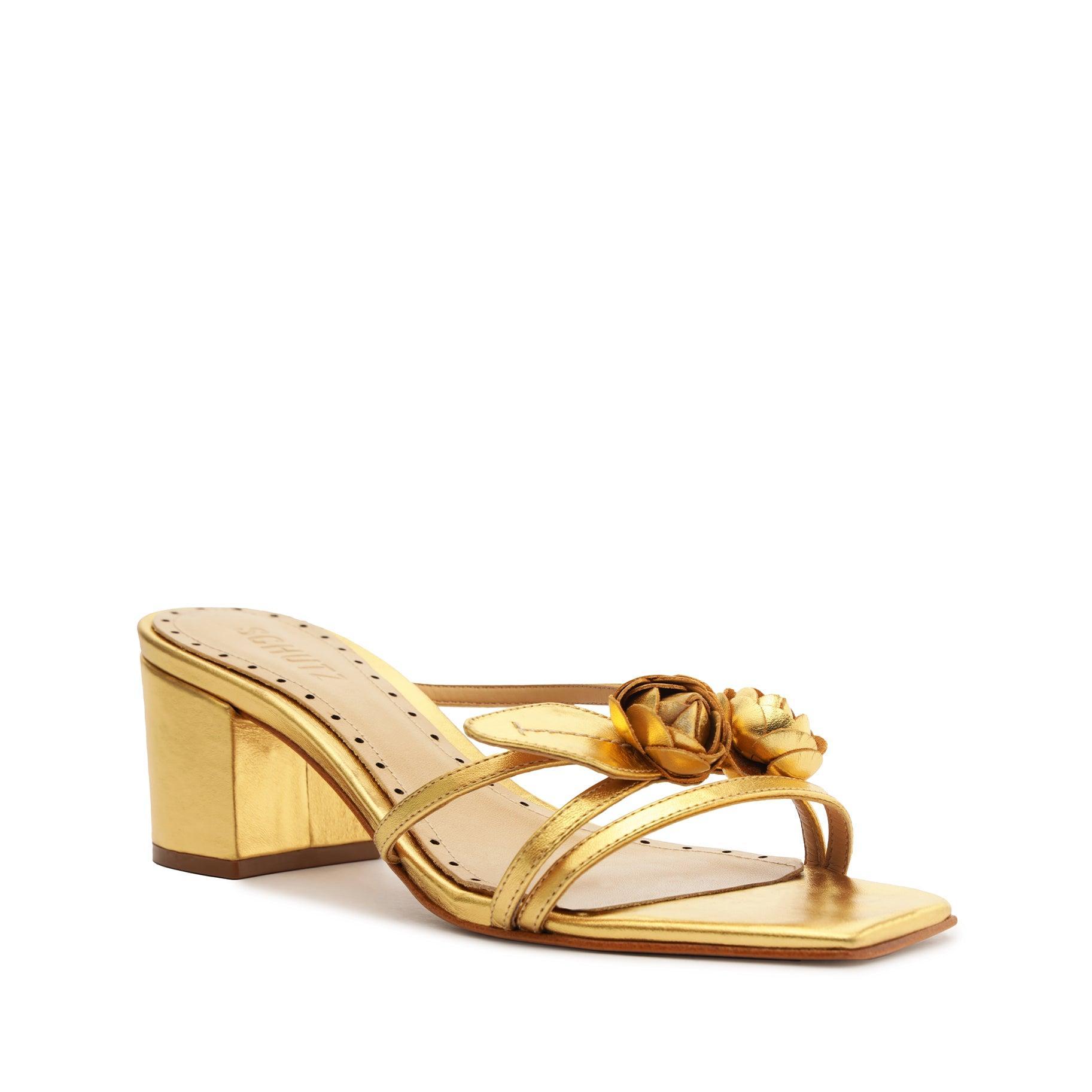 Alma Metallic Leather Sandal Female Product Image