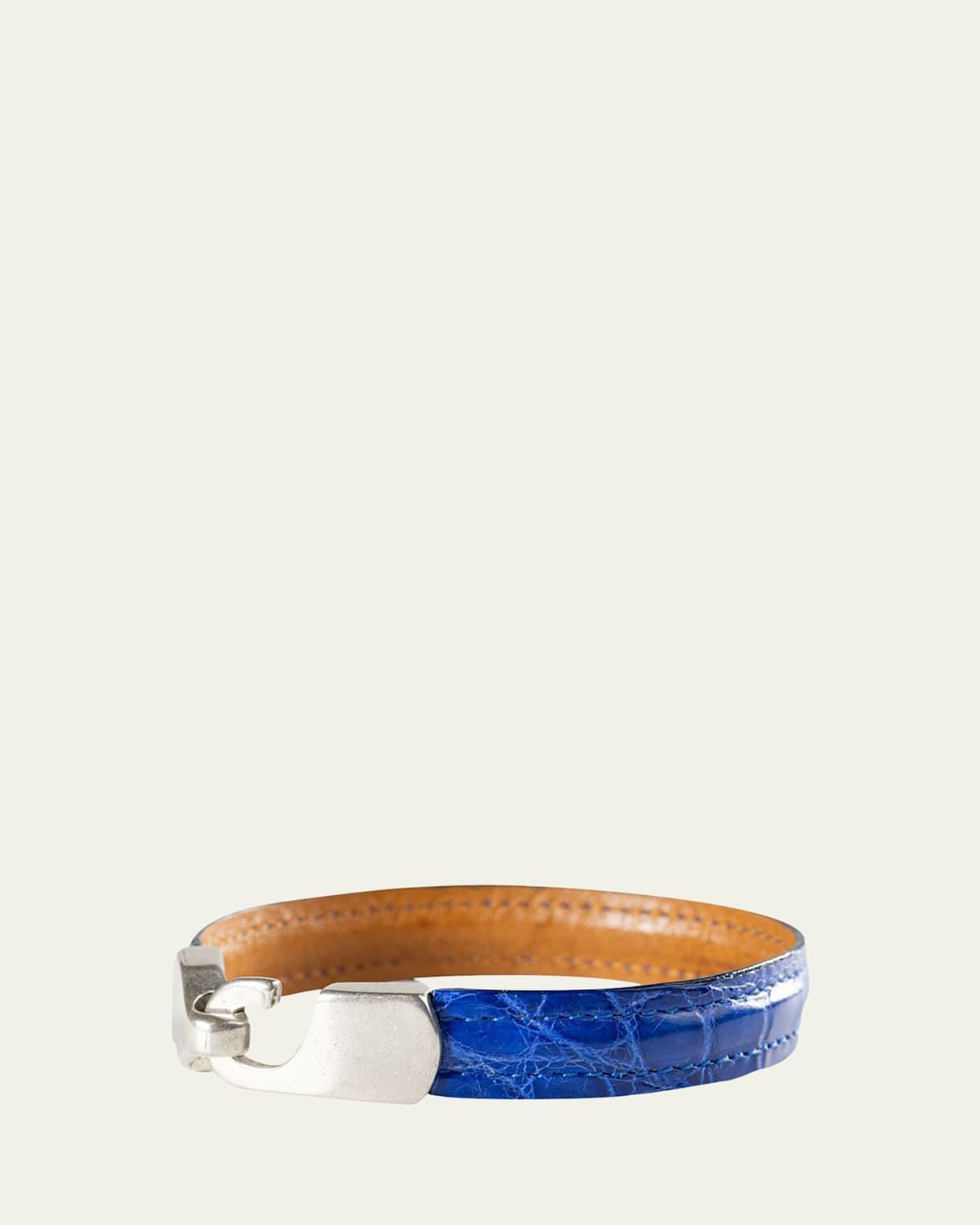 Mens Alligator Leather Bracelet Product Image