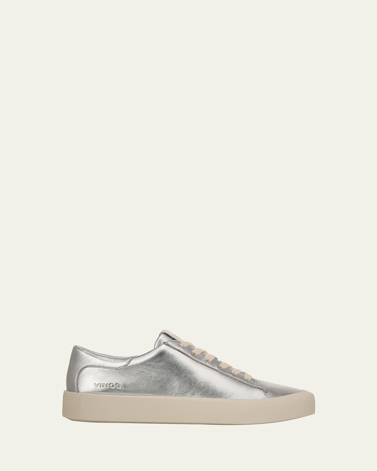 Gabi Metallic Leather Low-Top Sneakers Product Image