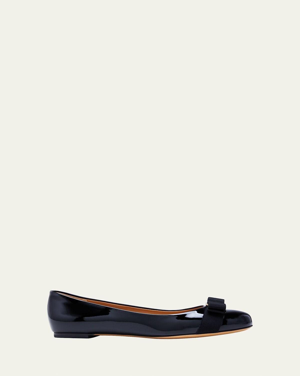 FERRAGAMO Varina Leather Flat Product Image