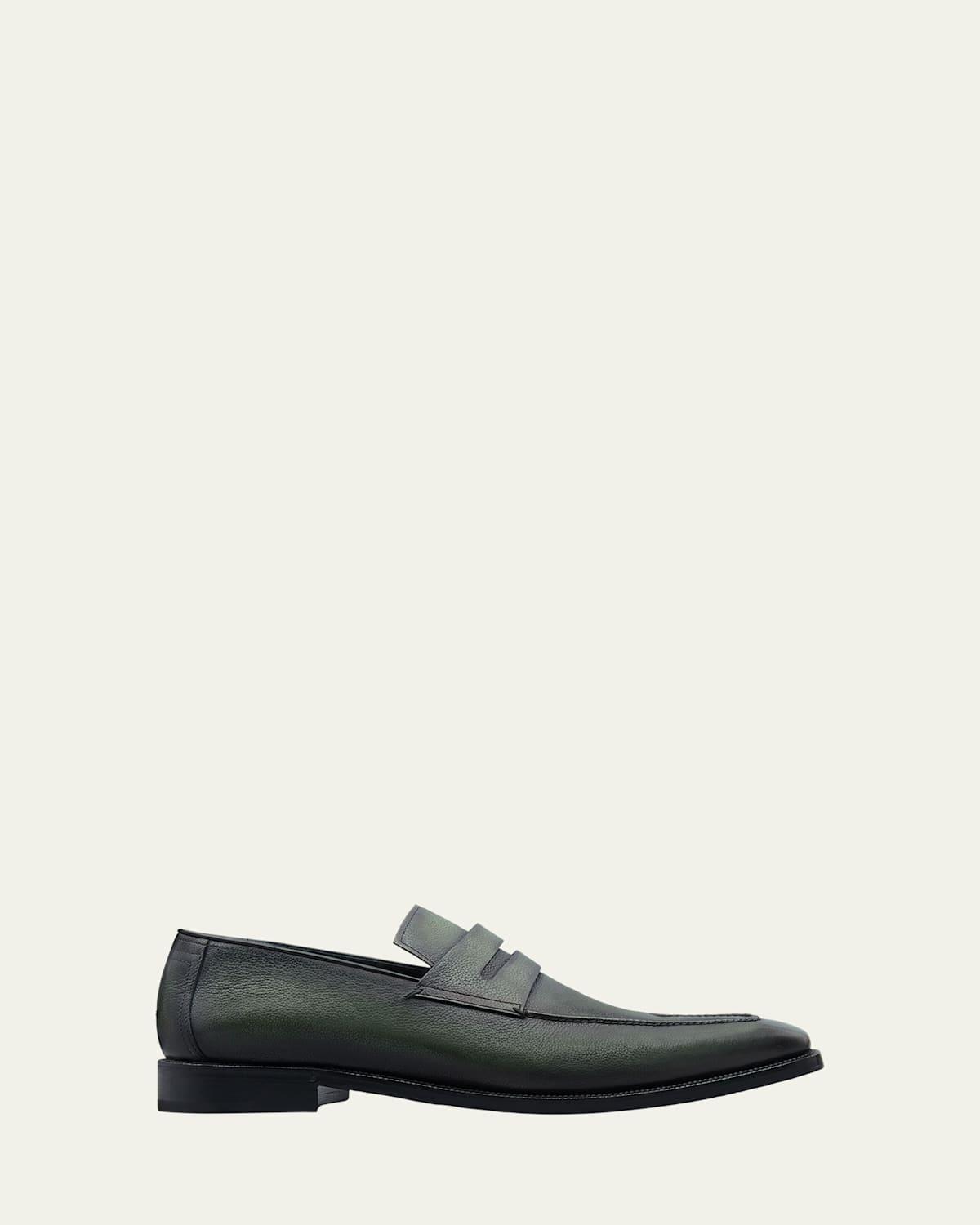 Mens Funes Leather Penny Loafers Product Image