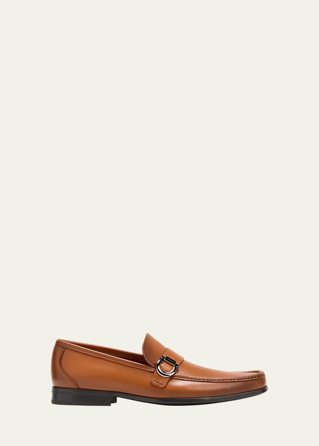 Mens Caspian Gancio Rubber-Sole Leather Loafers Product Image