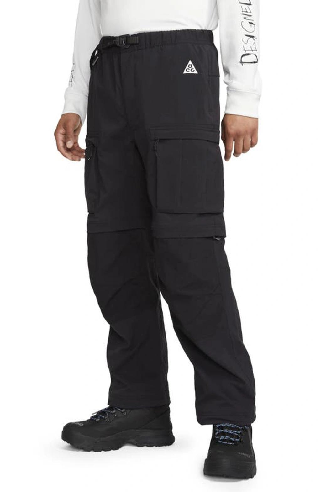 NIKE Acg Smith Summit Convertible Cargo Pants In Black Product Image