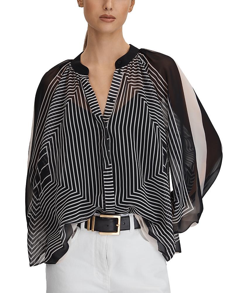 Reiss Charli Stripe Print Blouse Product Image