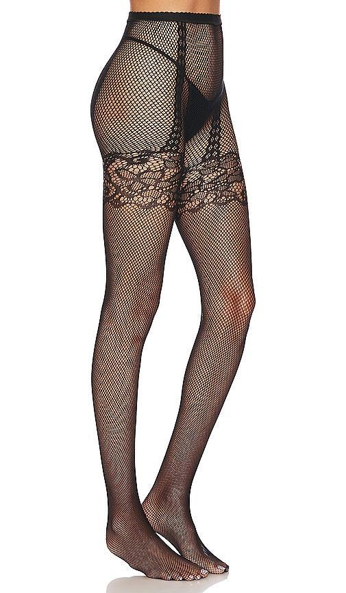 Fishnet With Faux Garter Tight Product Image