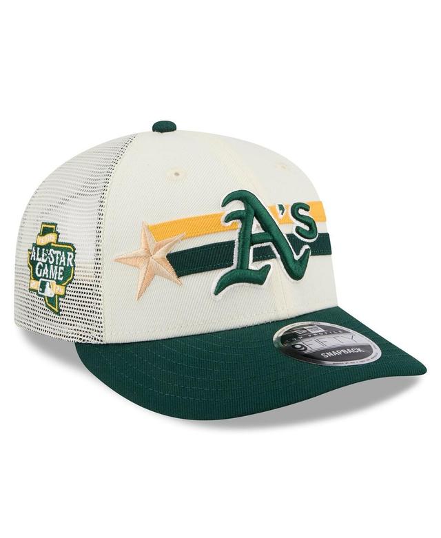 New Era Mens Cream Oakland Athletics 2024 Mlb All-Star Game Workout Meshback Low Profile 9FIFTY Snapback Hat - Cream, Green Product Image