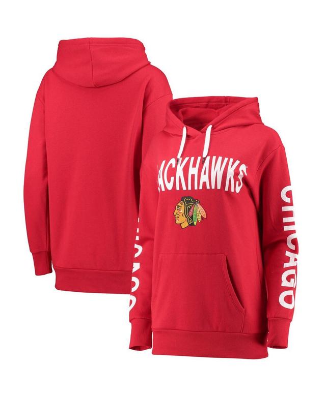 Womens Red Chicago Blackhawks Extra Inning Pullover Hoodie Product Image