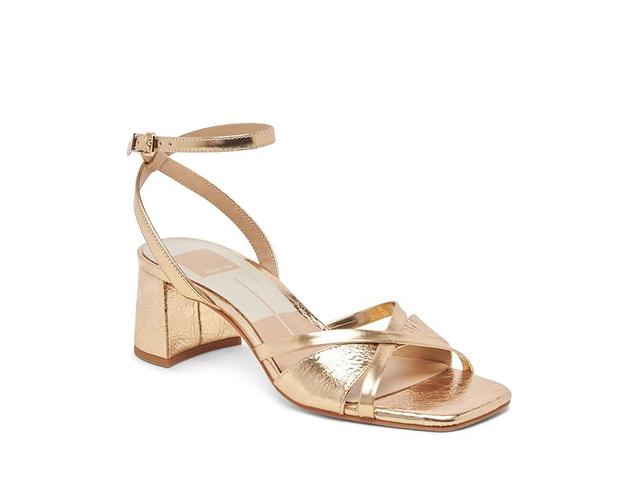 Dolce Vita Blakly (Gold Distressed Leather) Women's Sandals Product Image