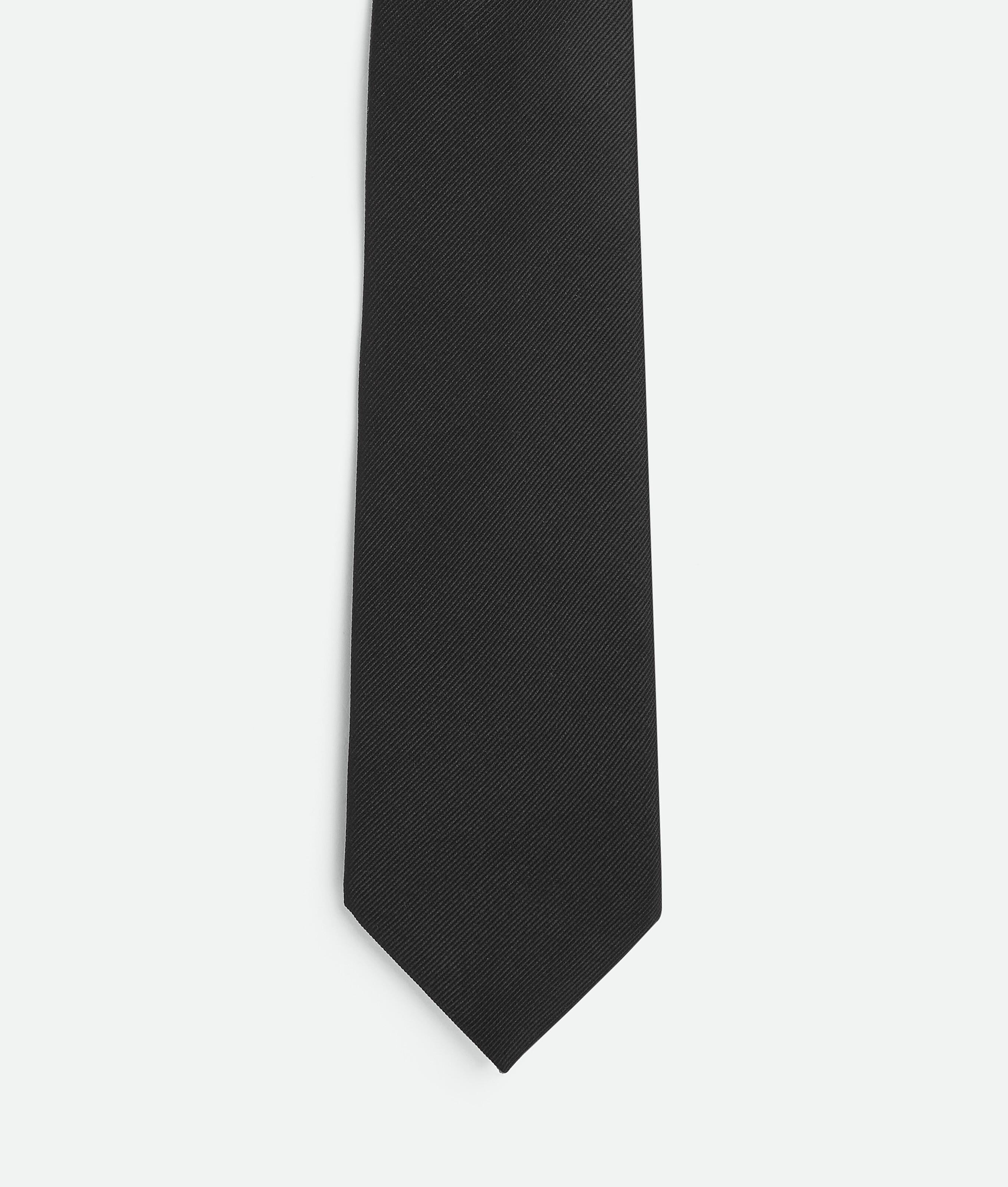 Men's Silk Twill Tie in Black Product Image