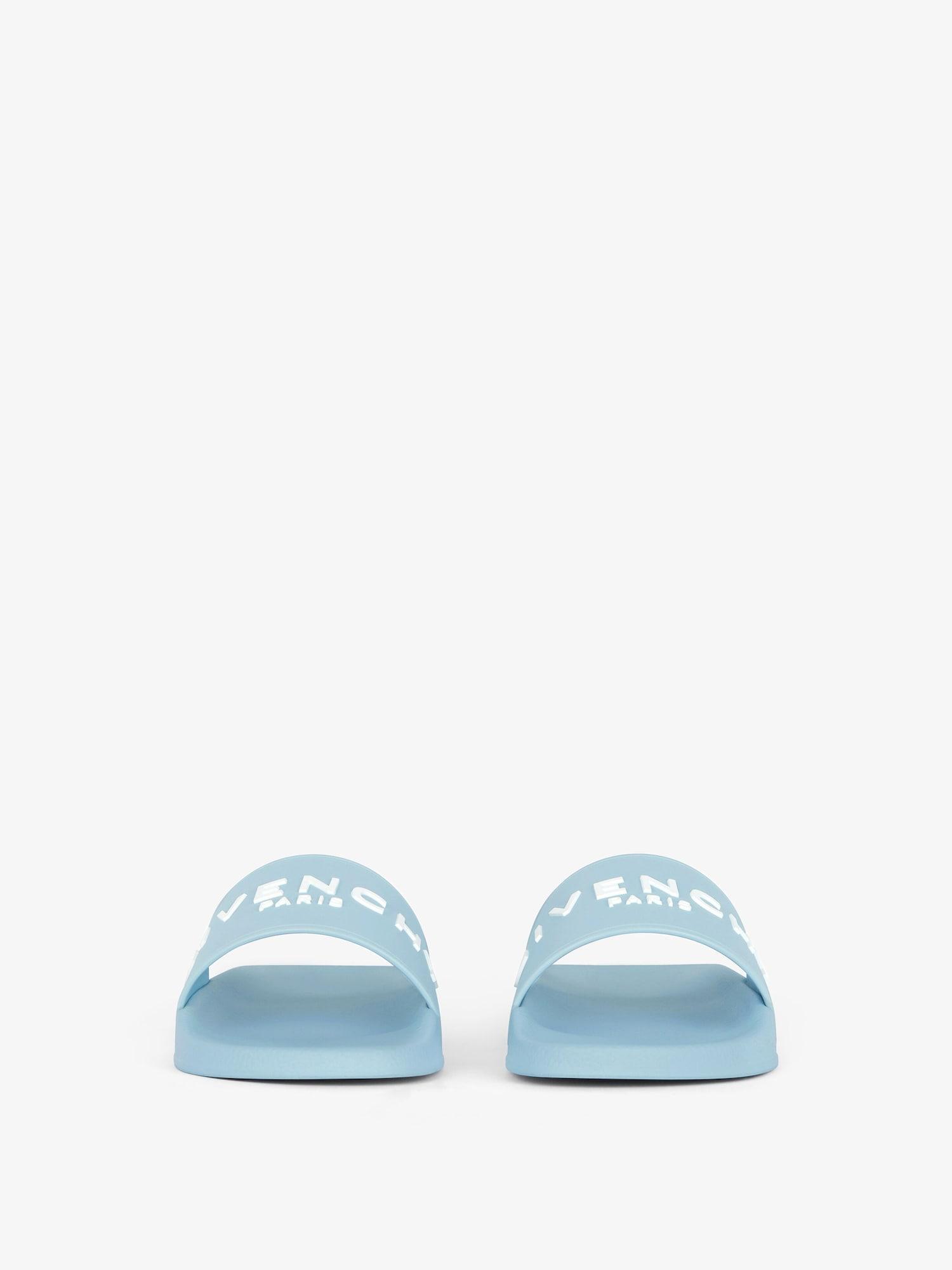 Slide flat sandals in rubber Product Image