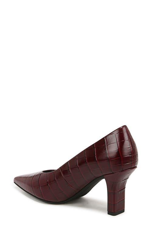 Diane Croco-embossed Pumps In Cherry Croco Print Leather Product Image