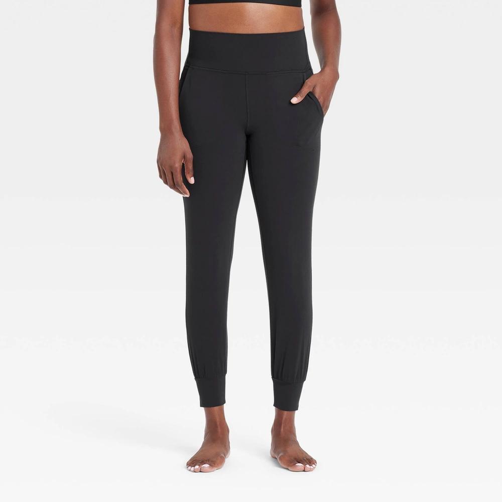 Womens Everyday Soft High-Rise Jogger Pants - All In Motion Black M Product Image