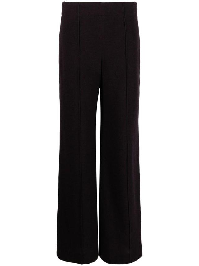 Wide-leg Tailored Trousers In Brown Product Image