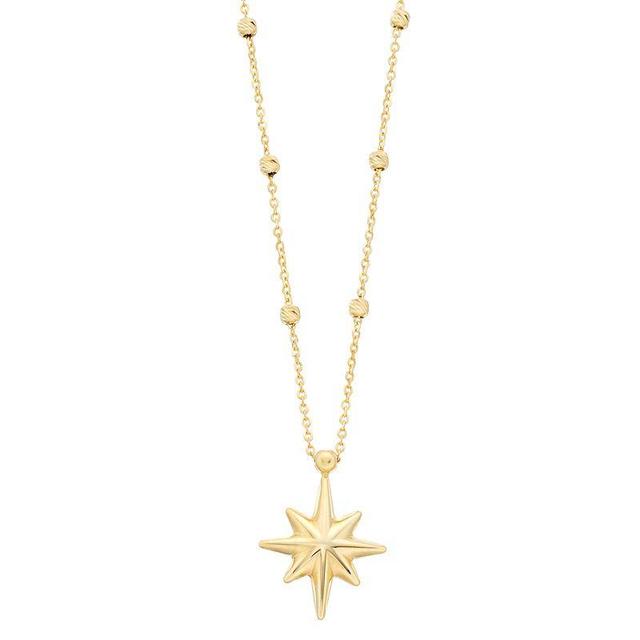 14k Gold Star Necklace, Womens Product Image