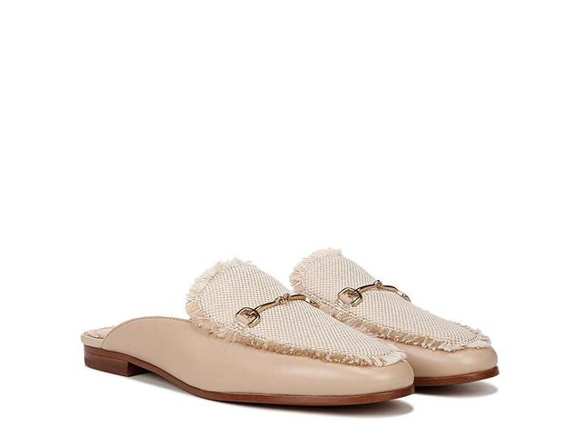 Sam Edelman Linnie Fray Leather and Fabric Bit Buckle Loafer Mules Product Image