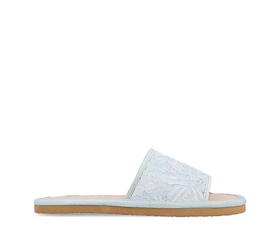 Journee Collection Womens Eniola Lace Flat Slide Sandals Product Image