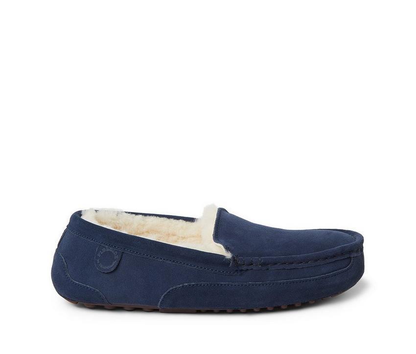 Fireside by Dearfoams Men's Melbourne Genuine Shearling Moccasin Slippers Product Image