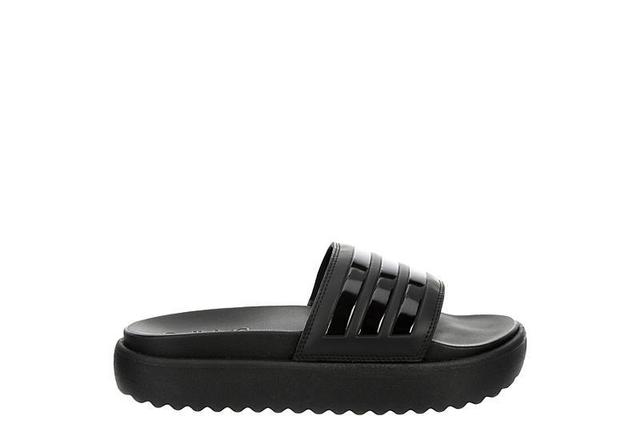 adidas Adilette Womens Platform Slides Black Product Image