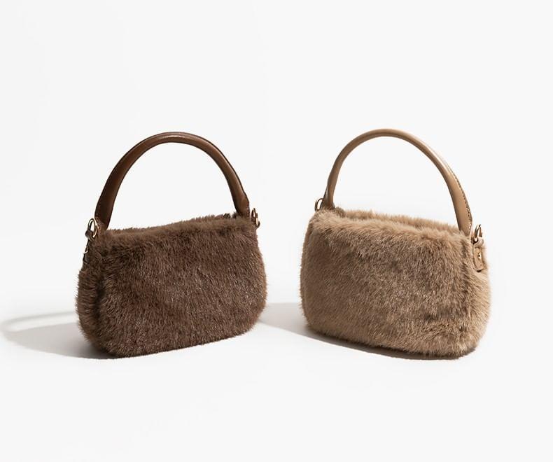 Top Handle Fluffy Crossbody Bag Product Image