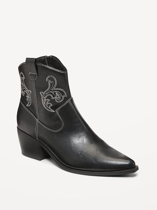 Faux Leather Western Boot Product Image