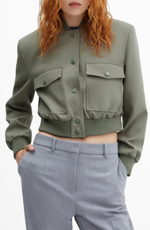 MANGO Crop Bomber Jacket Product Image