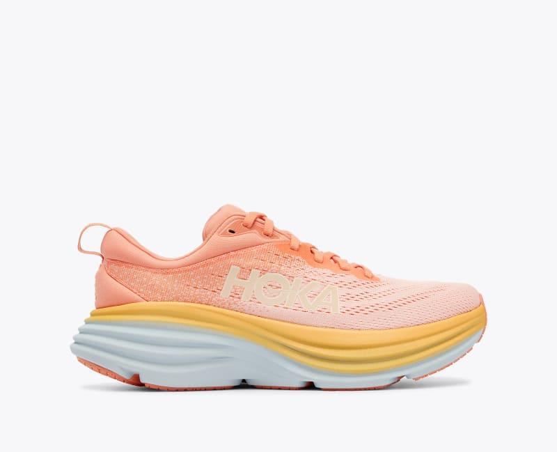 Hoka One HOKA Women's Bondi 8 Shoes in Shell Coral/Peach Parfait, Size 8.5 Product Image