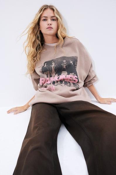 Oversized Printed Sweatshirt Product Image