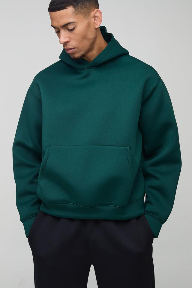 Oversized Boxy Bonded Scuba Hoodie | boohooMAN USA Product Image