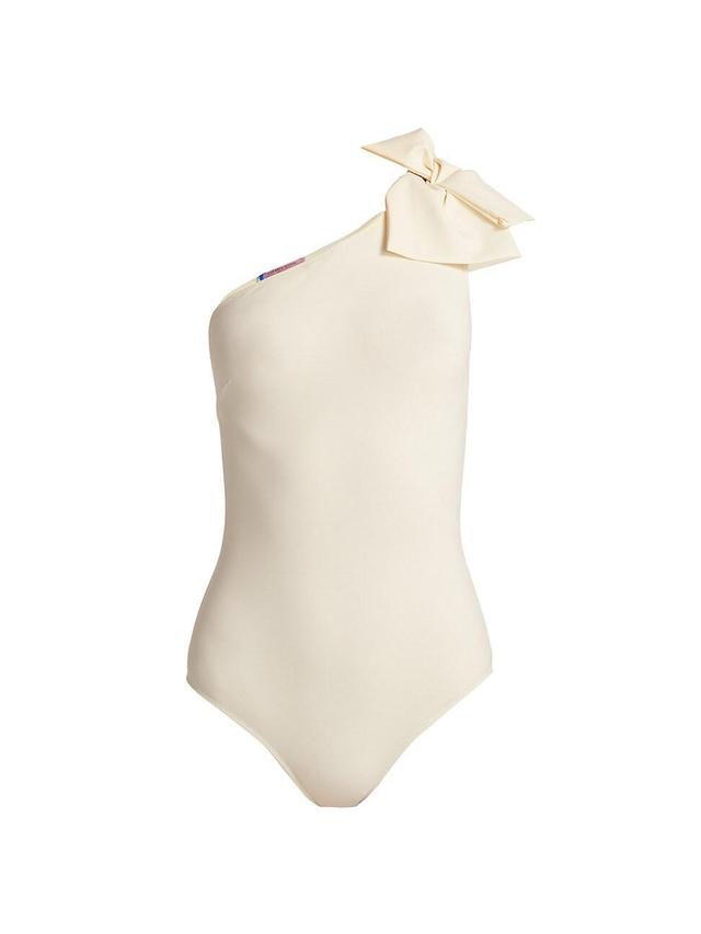 Womens Twisted Bow One-Piece Swimsuit Product Image