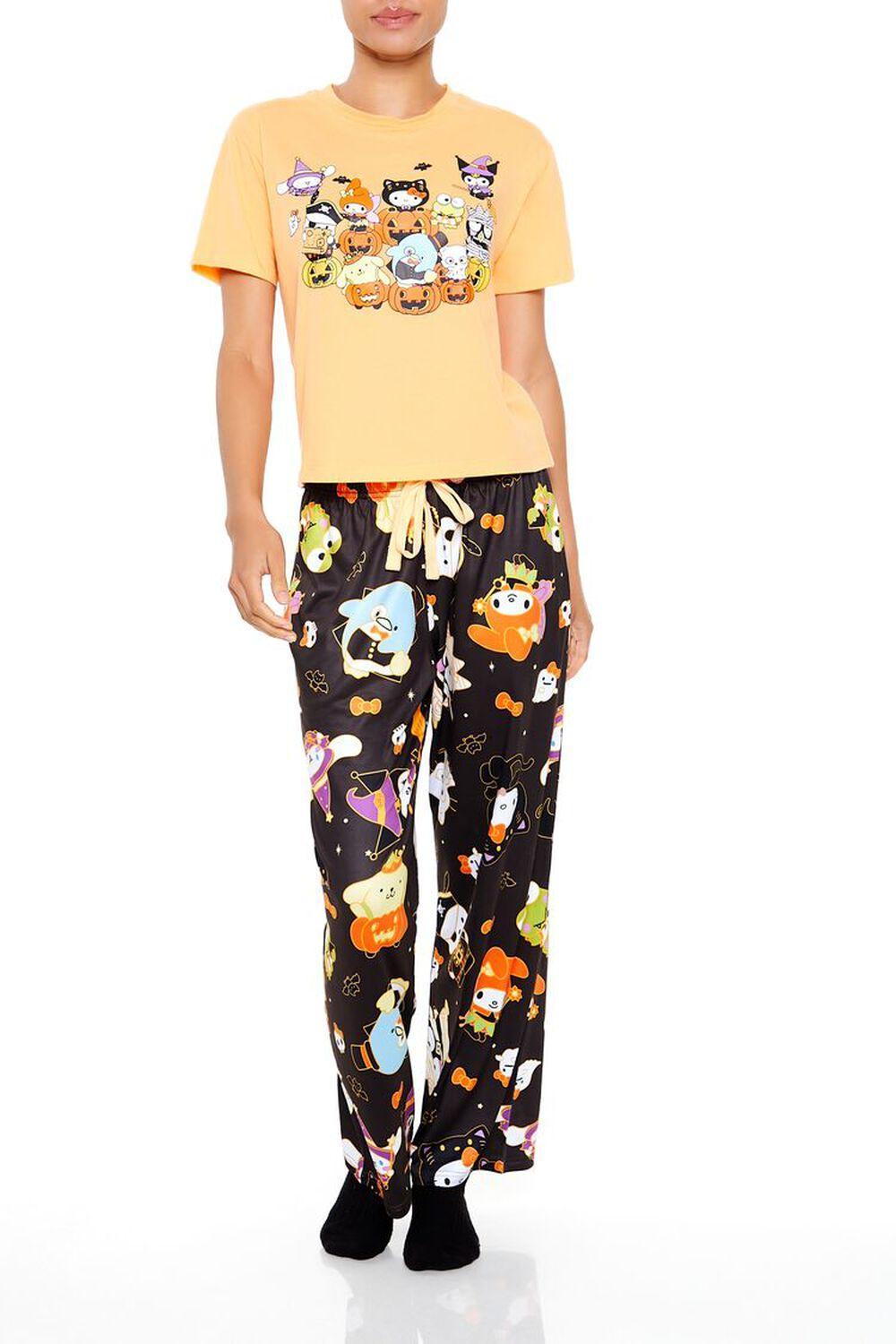 Halloween Sanrio Tee & Pants Pajama Set | Forever 21 Product Image