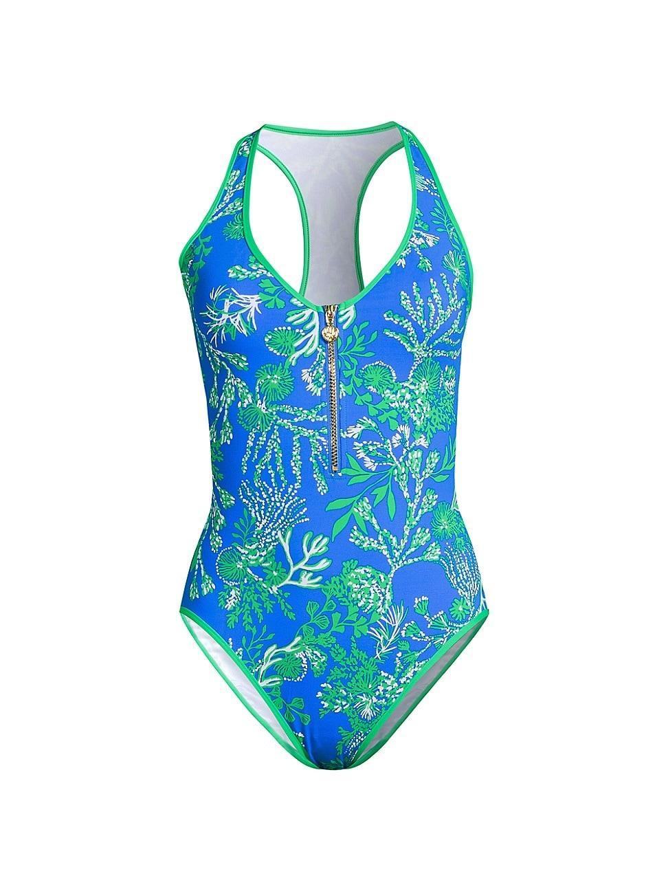 Lilly Pulitzer Kailanie One Piece (Briny A Bit Salty) Women's Swimsuits One Piece Product Image