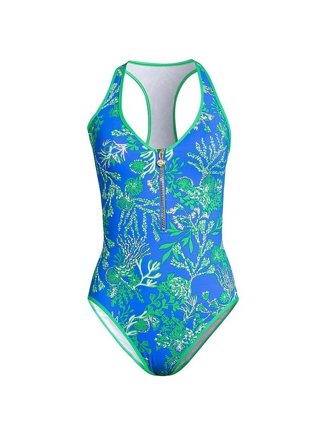 Lilly Pulitzer Kailanie One Piece (Briny A Bit Salty) Women's Swimsuits One Piece Product Image