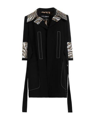 DOLCE & GABBANA Woman Coat Black Size 4 Polyester, Virgin Wool, Silk, Acrylic, Polyamide Product Image