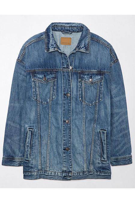 AE Strigid Oversized Boyfriend Denim Jacket Womens product image