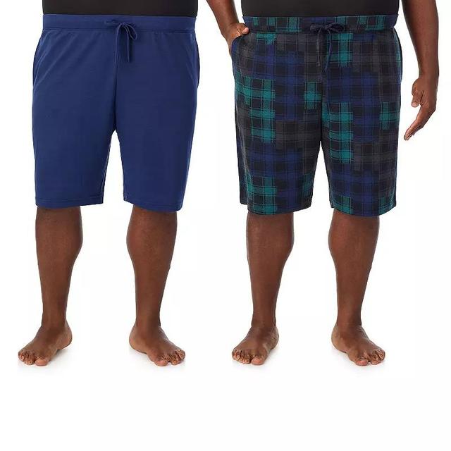 Big & Tall Cuddl Duds 2-Pack French Terry Pajama Shorts Set, Mens Product Image