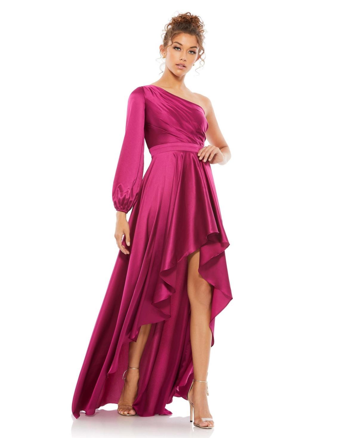 Ieena High-Low One-Shoulder Gown Product Image