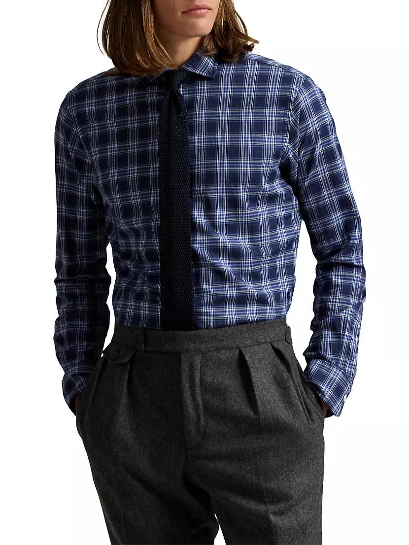 Plaid Twill Sport Shirt Product Image