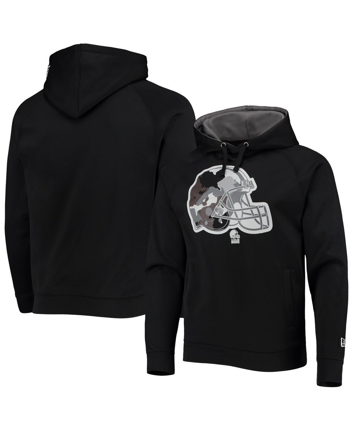 Mens New Era Black Cleveland Browns Training Collection Raglan Pullover Hoodie Product Image