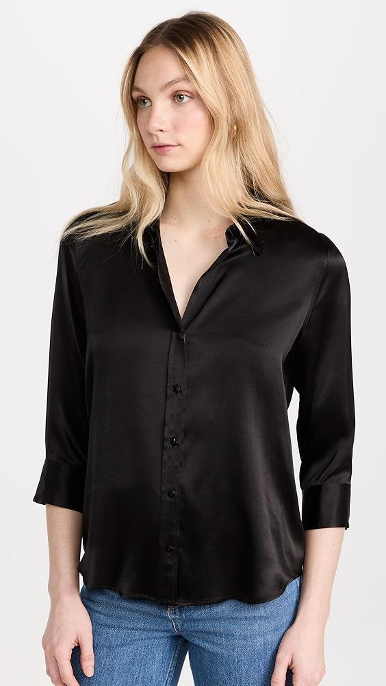 L'AGENCE Dani 3/4 Sleeve Blouse | Shopbop Product Image