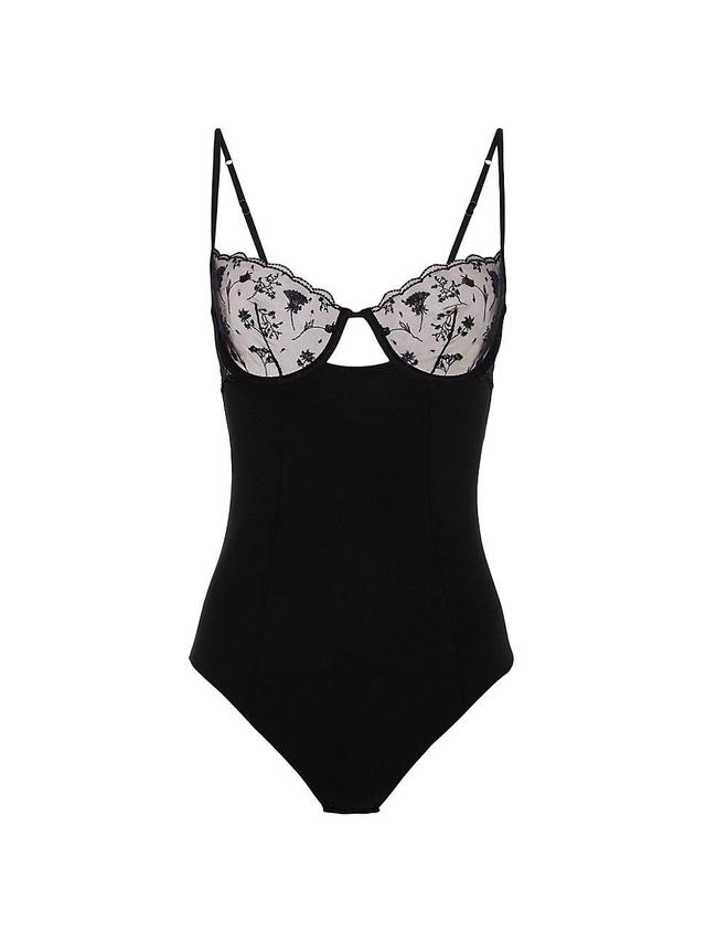 Womens Midnight Botanica Mesh Bodysuit Product Image