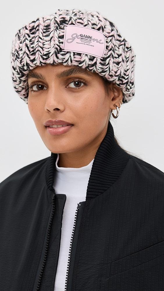 GANNI Graphic Wool Handknit Beanie | Shopbop Product Image