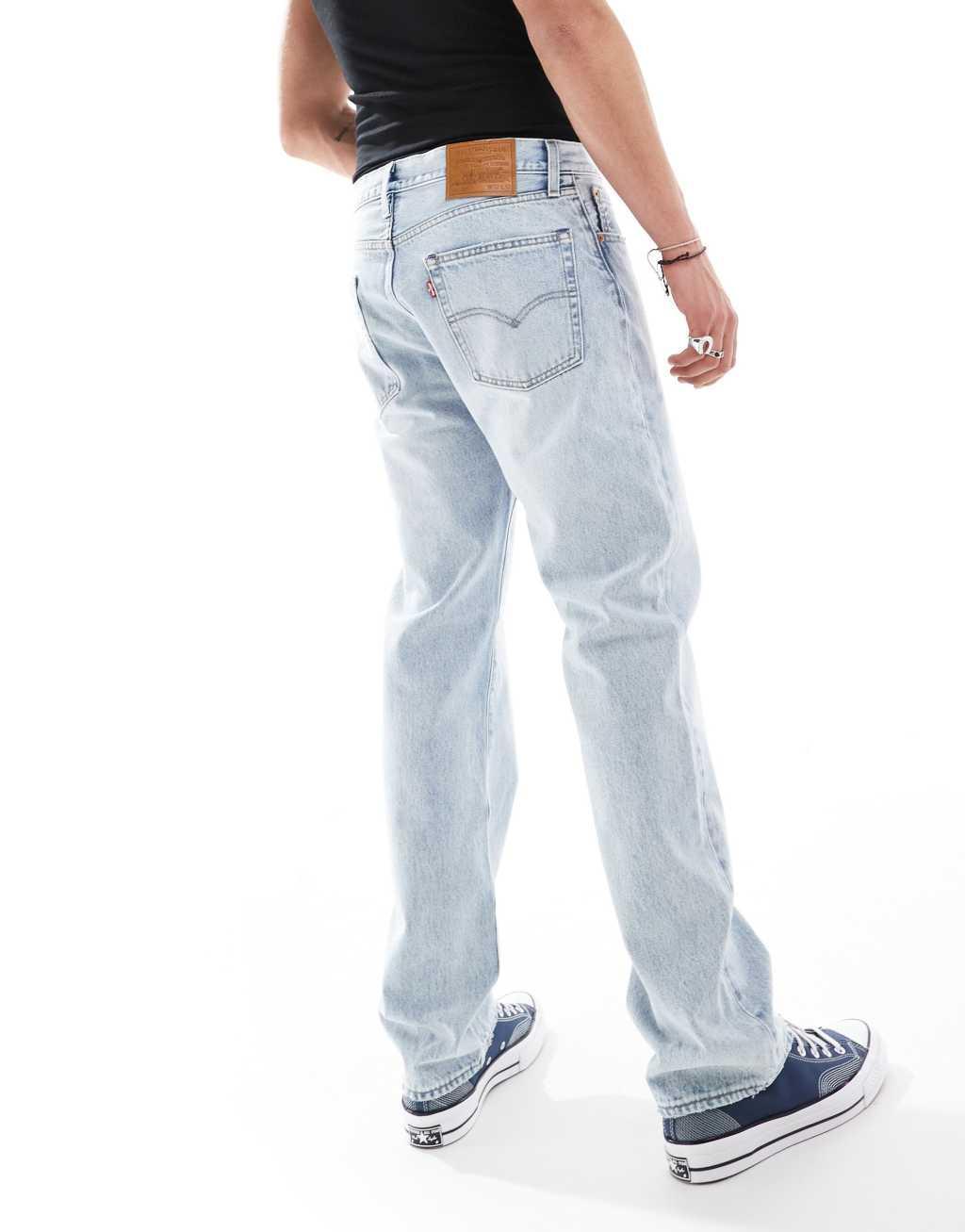 Levi's 555 relaxed straight fit jeans in light blue Product Image