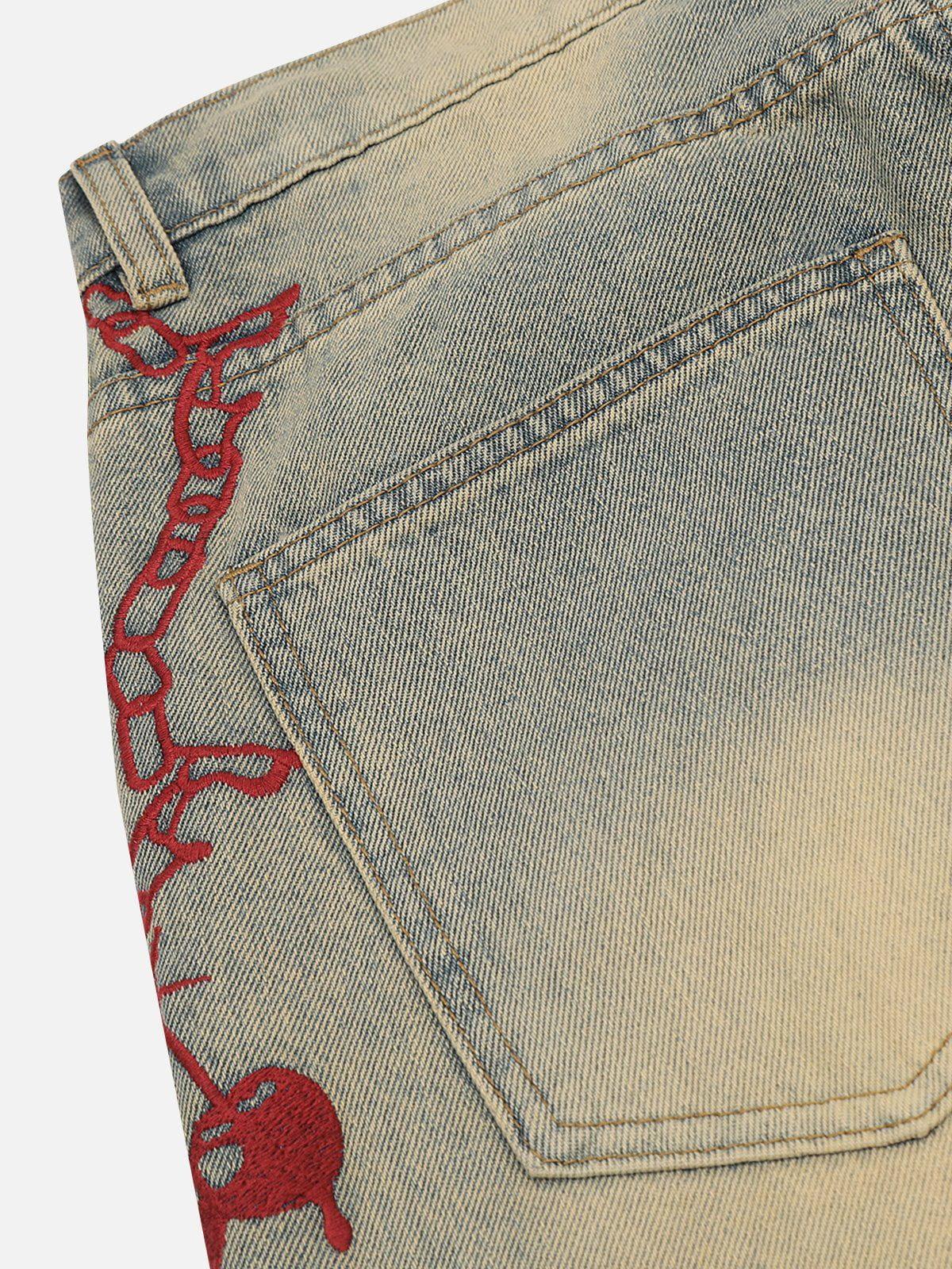 Aelfric Eden Embroidery Washed Jeans Product Image